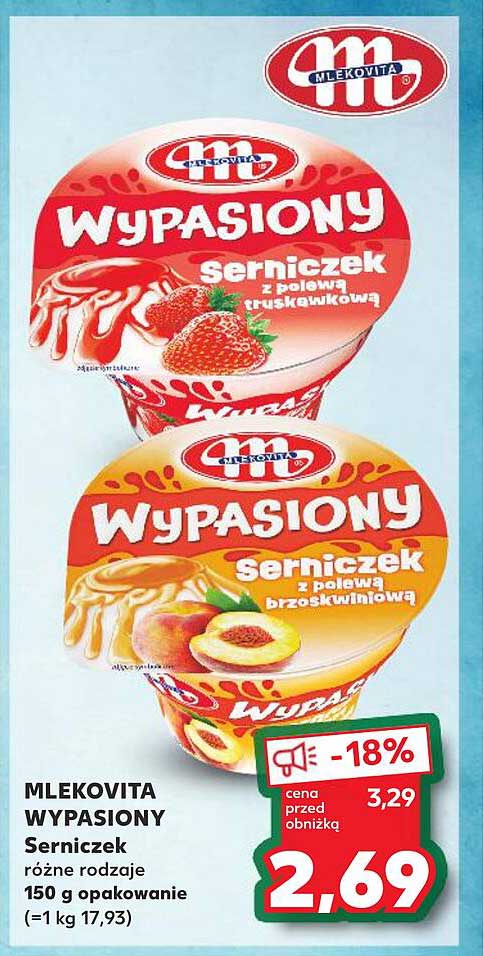 MLEKOVITA WYPASIONY Serniczek z polewą truskawkową