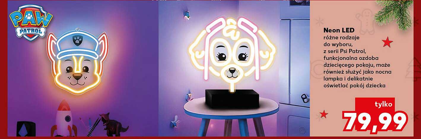Neon LED różne rodzaje do wyboru, z serii Psi Patrol, funkcjonalna ozdoba dziecięcego pokoju