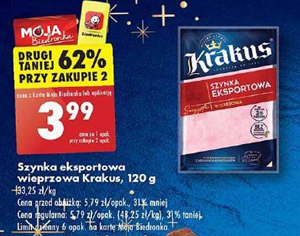 Szynka eksportowa wieprzowa Krakus, 120 g