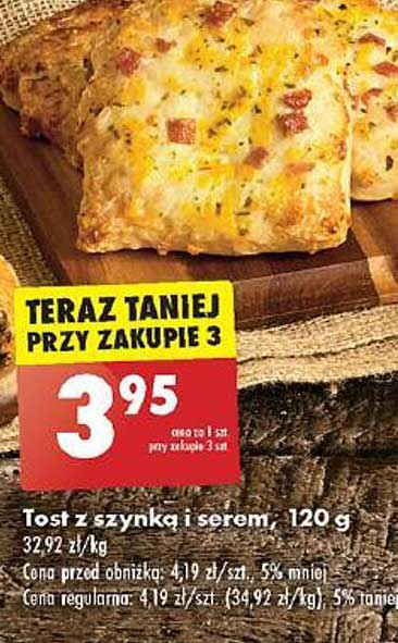 Tost z szynką i serem