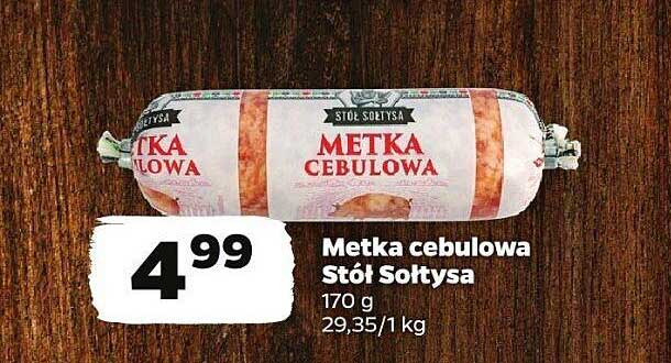 Metka cebulowa Stół Sołtysa