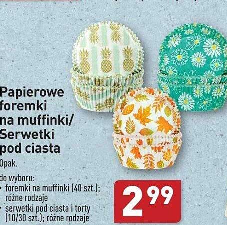 Papierowe foremkı na muffinki/Serwetki pod ciasto