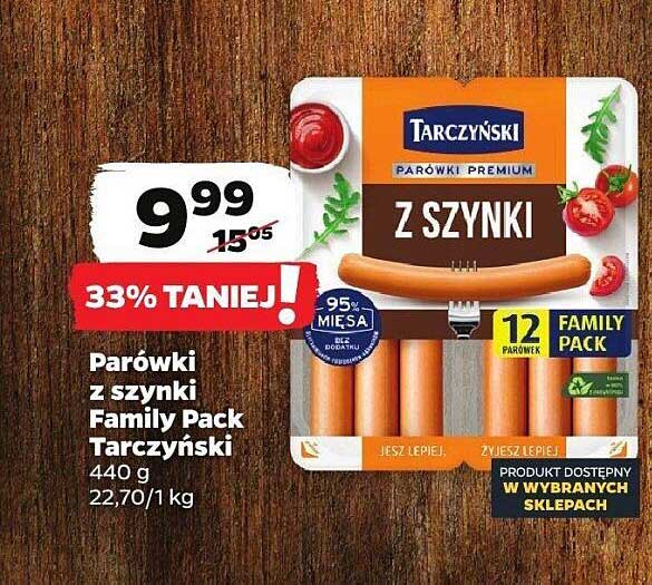 Parówki z szynki Family Pack Tarczynski