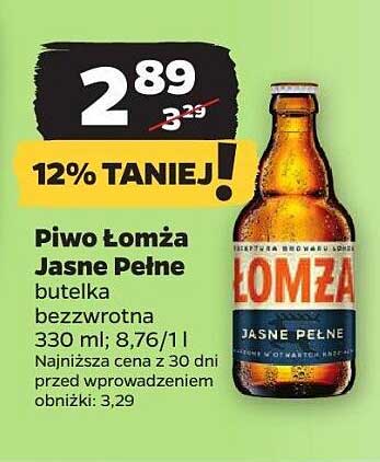 Piwo Łomża Jasne Pełne