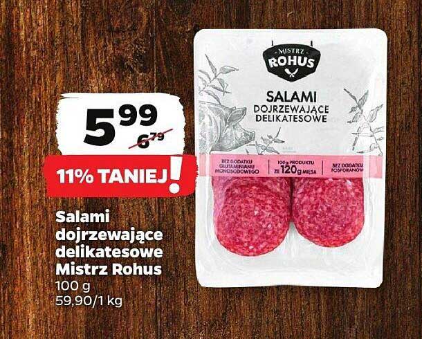 Salami dojrzewające delikatesowe Mistrz Rohus