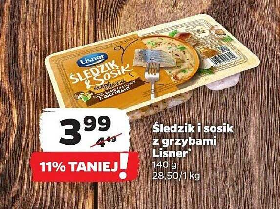 Śledzik i sosik z grzybami Lisner