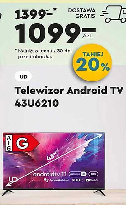 Telewizador Android TV 43U6210