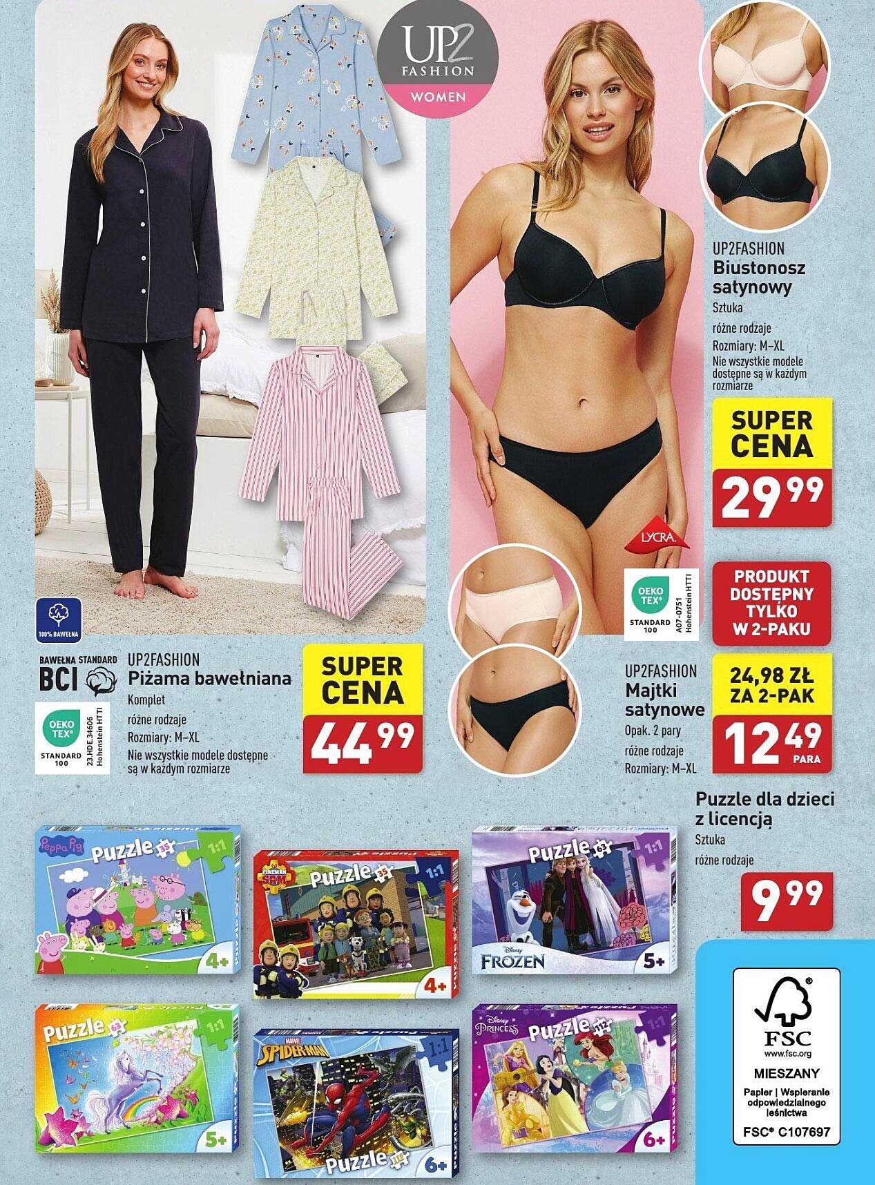 UP2FASHION Piżama bawełniana  
UP2FASHION Biustonosz satynowy  
UP2FASHION Majtki satynowe  
Puzzle dla dzieci z Licencją