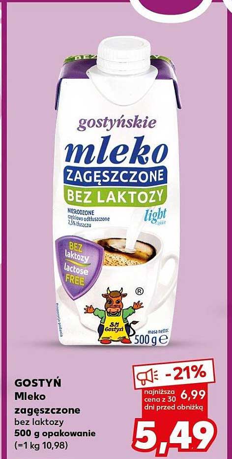 Mleko zagęszczone bez laktozy