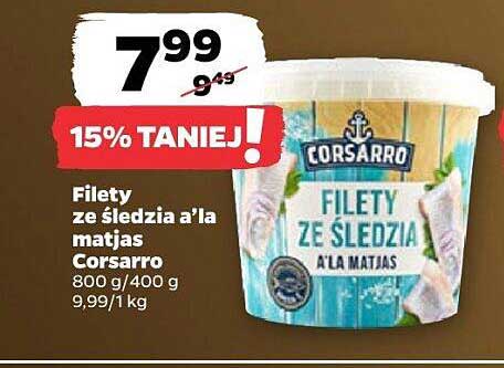 Filety ze śledzia a'la matjas Corsarro