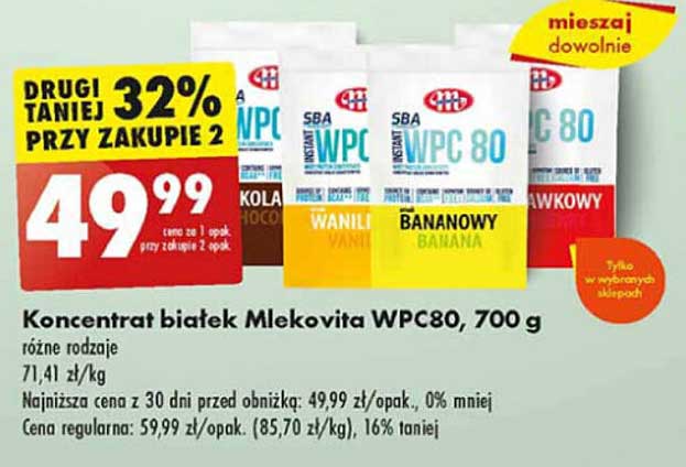 Koncentrat białek Mlekovita WPC80, 700 g