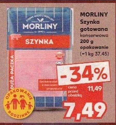 MORLINY Szynka gotowana konserwowa 200 g opakowanie