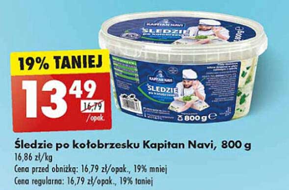 Śledzie po kołobrzesku Kapitan Navi, 800 g