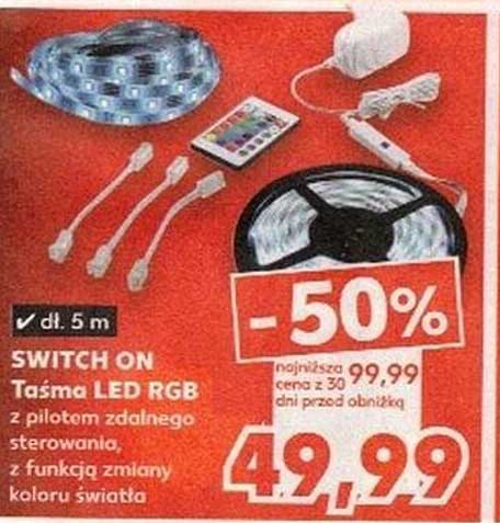 SWITCH ON Taśma LED RGB z pilotem zdalnego sterowania, z funkcją zmiany koloru światła