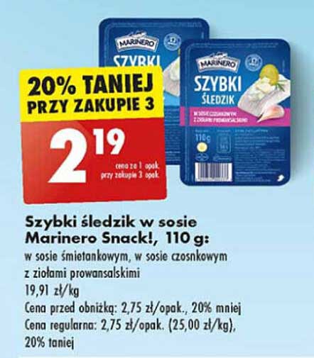 Szybki śledzik w sosie Marinero Snack!