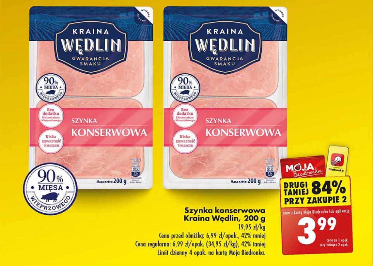 Szynka konserwowa Kraina Wędlin, 200 g