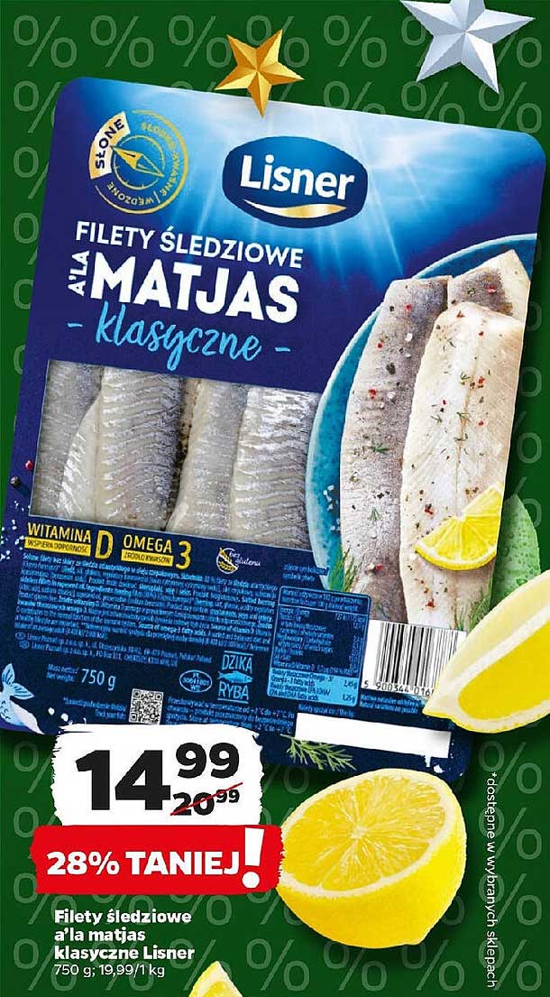 Filety śledziowe a'la matjas klasyczne Lisner