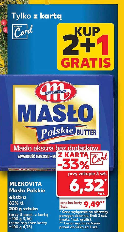 MLEKOVITA Masło Polskie ekstra 82% 200 g sztuka