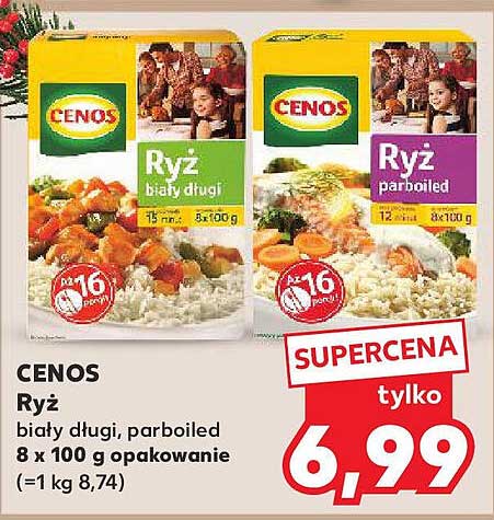 Ryż biały długo, parboiled 8 x 100 g opakowanie