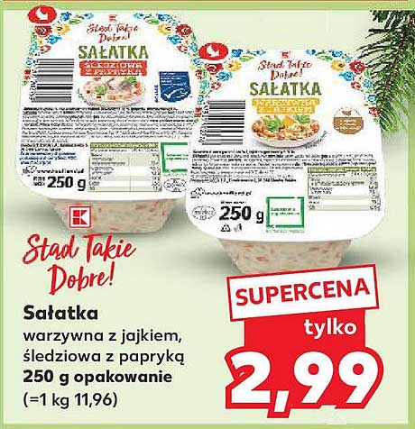 Sałatka warzywna z jajkiem, śledziowa z papryką