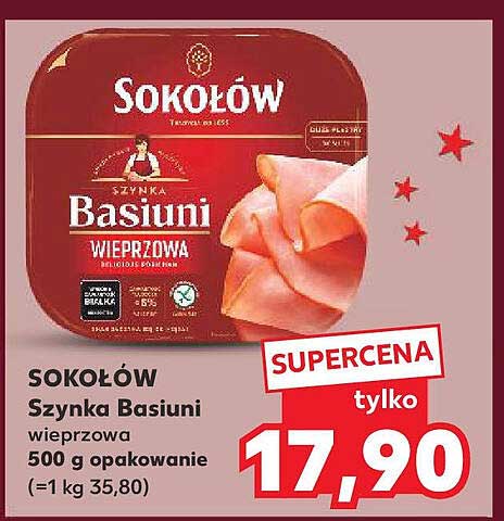 SOKOŁÓW Szynka Basiuni wieprzowa