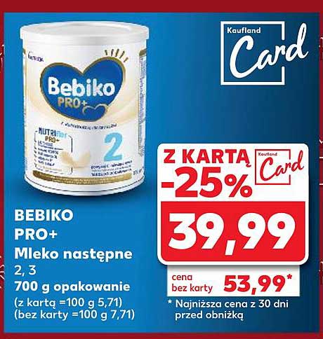 BEBIKO PRO+ Mleko następne 2, 3 700 g opakowanie