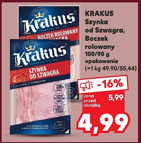 KRAKUS Szynka od Szwagra, Boczek rolowany