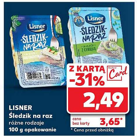 Lisner Śledzik na raz