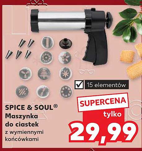 SPICE & SOUL® Maszynka do ciastek z wymiennymi końcówkami