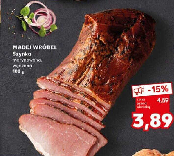 MADEJ WRÓBEL Szynka marynowana, wędzona 100 g