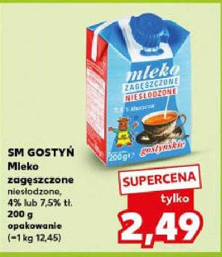 Mleko zagęszczone niesłodzone 4% lub 7.5% tł.