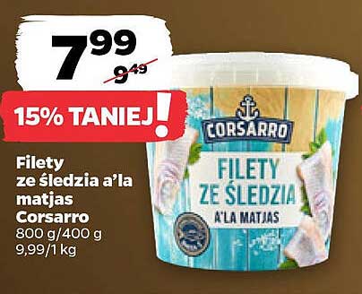 Filety ze śledzia a'la matjas Corsarro