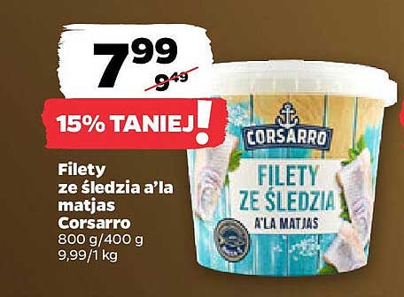 Filety ze śledzia a'la matjas Corsarro