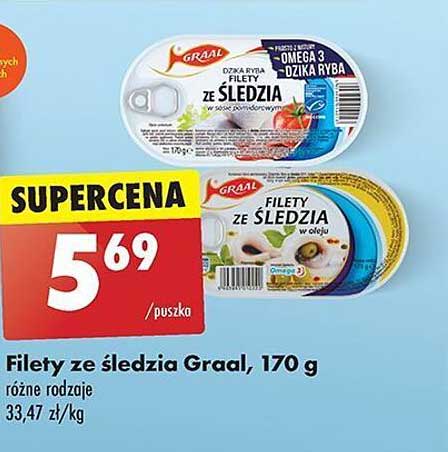 Filety ze śledzia Graal, 170 g