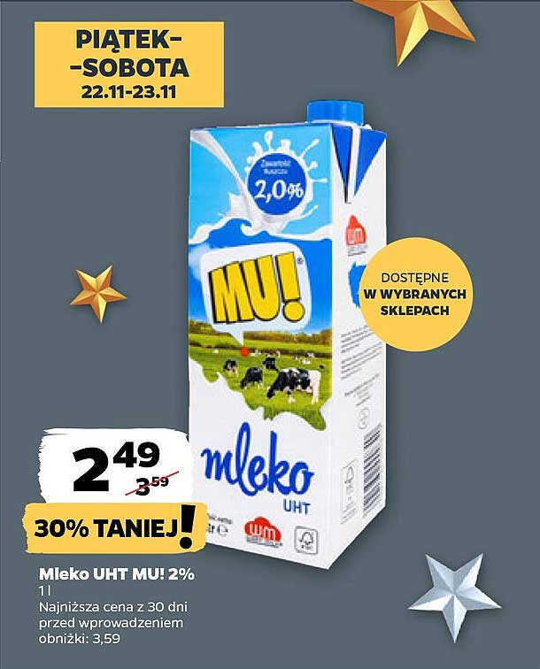 Mleko UHT MU! 2% 1l