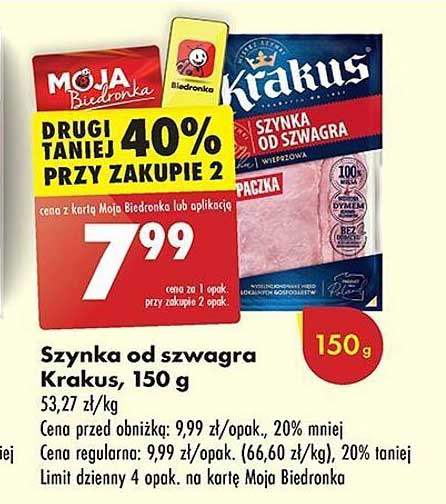 Szynka od szwagra Krakus, 150 g