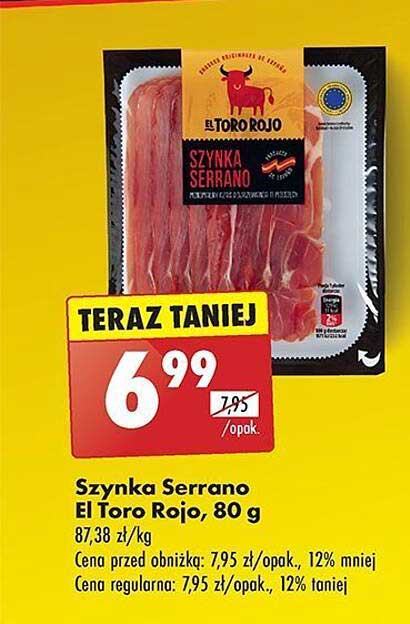 Szynka Serrano El Toro Rojo, 80 g