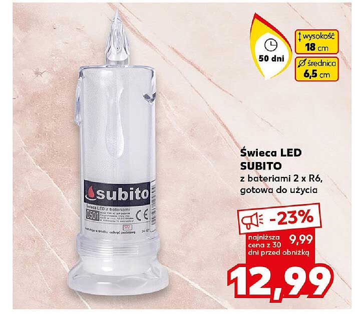 Świeca LED SUBITO
