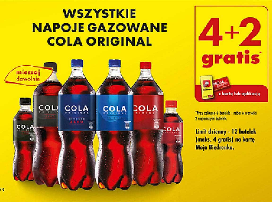 WSZYSTKIE NAPOJE GAZOWANE COLA ORIGINAL