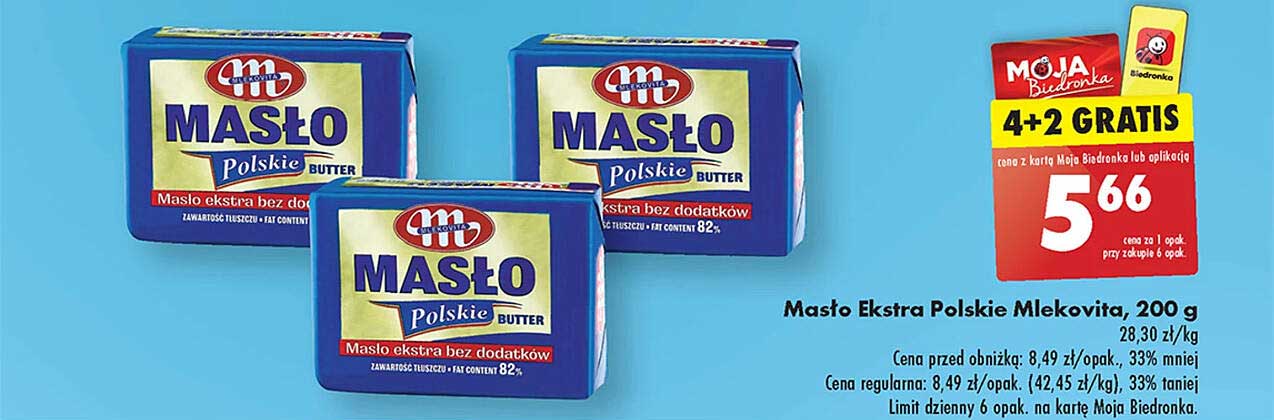 Masło Ekstra Polskie Mlekovita, 200 g