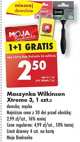 Maszynka Wilkinson Xtreme 3, 1 szt.