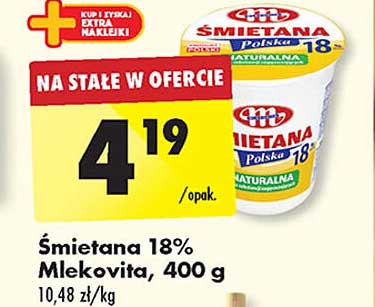 Śmietana 18% Mlekovita, 400 g