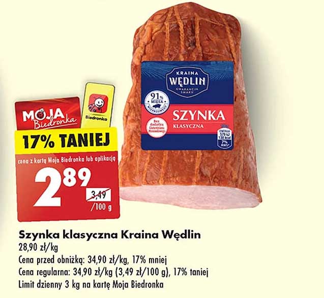 Szynka klasyczna Kraina Wędlin