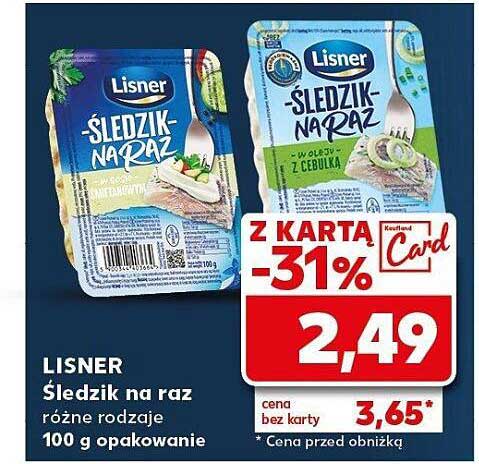 Lisner Śledzik na raz różne rodzaje