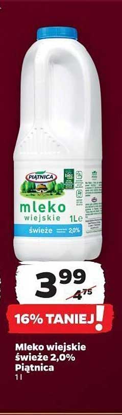 Mleko wiejskie świeże 2,0% Piątnica