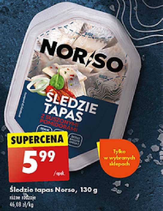Śledzie tapas Nørso z suszonymi pomidorami