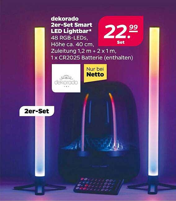 dekorado 2er-Set Smart LED Lightbar