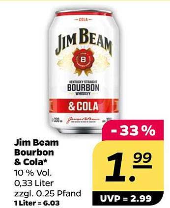 Jim Beam Bourbon & Cola*