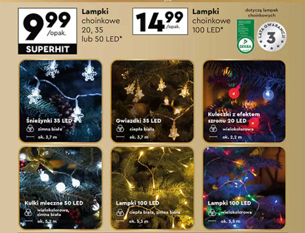 Lampki choinkowe 20, 35 lub 50 LED*