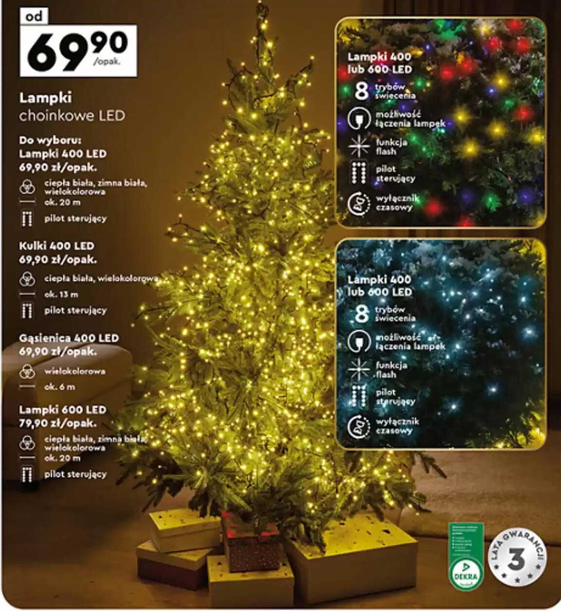 Lampki choinkowe LED